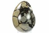 Septarian Dragon Egg Geode - Black Crystals #134631-2